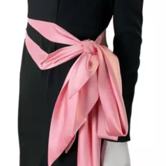 RONNY Kobo Freya Pink Bow Long Sleeve Retro 80’s Style Cocktail Mini Medium NEW - Picture 11 of 14